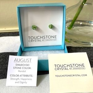 Touchstone by Swarovski Crystal Earrings Peridot